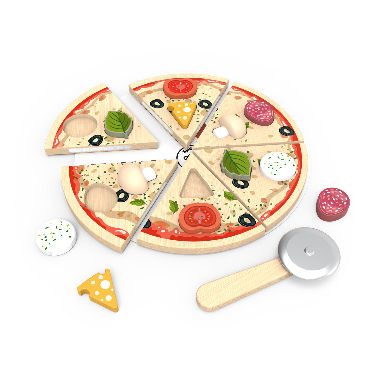 Wooden Pizza Puzzle