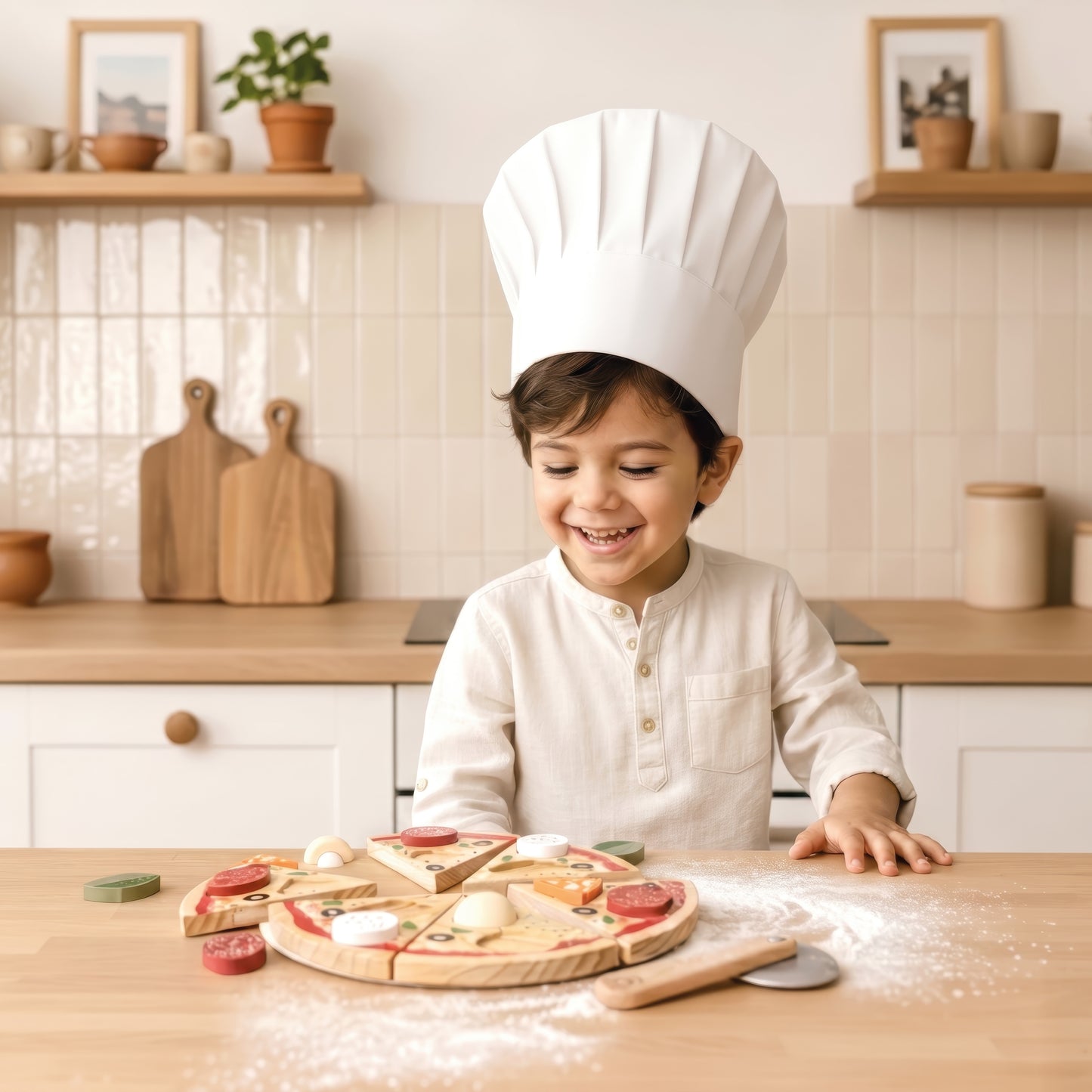 Wooden Pizza Puzzle