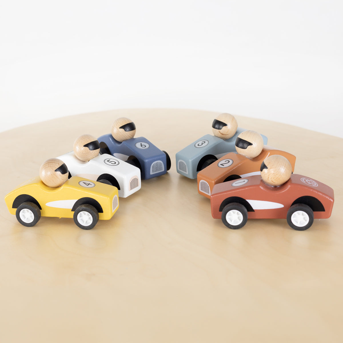 Wooden Pull-Back Racing Cars