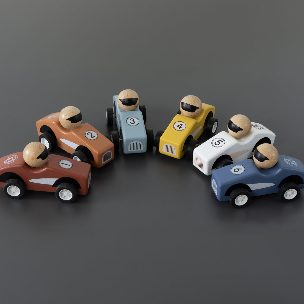 Wooden Pull-Back Racing Cars