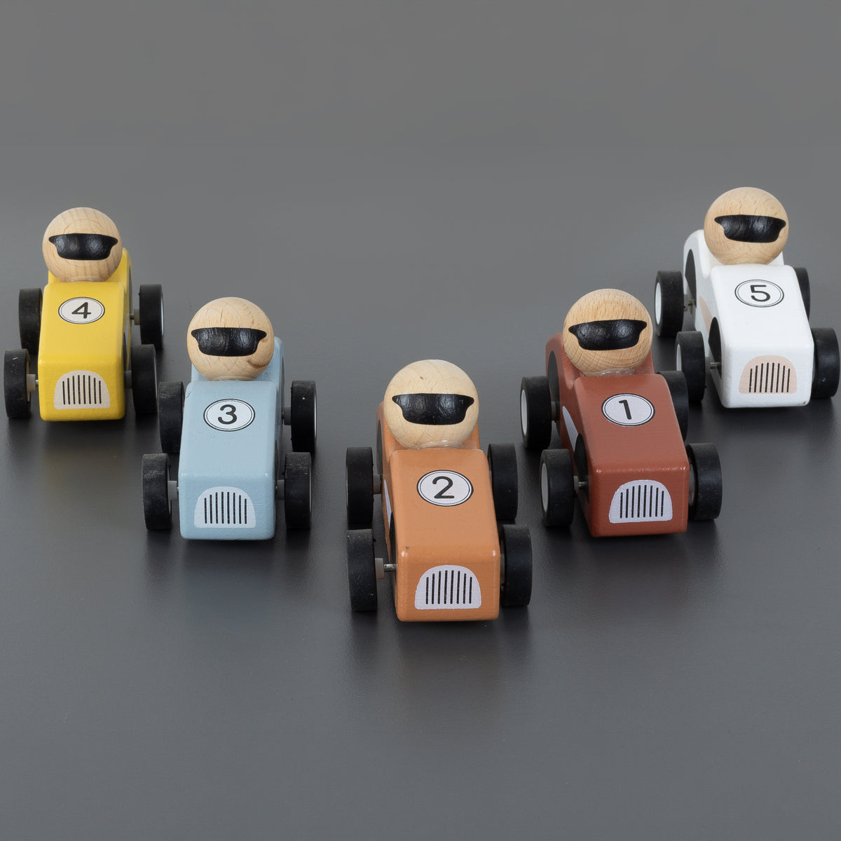 Wooden Pull-Back Racing Cars