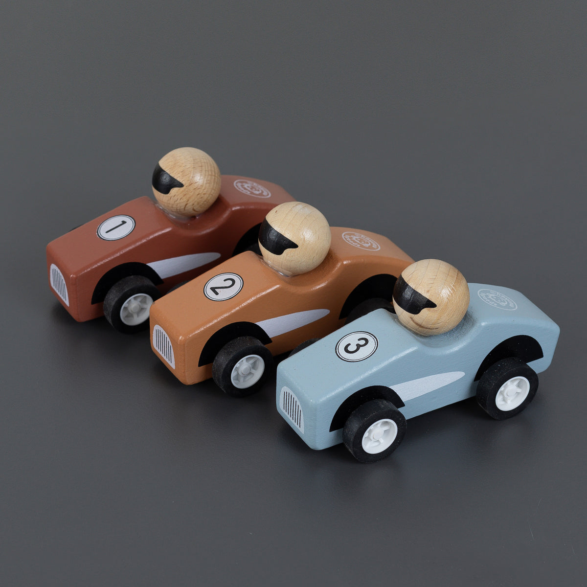 Wooden Pull-Back Racing Cars