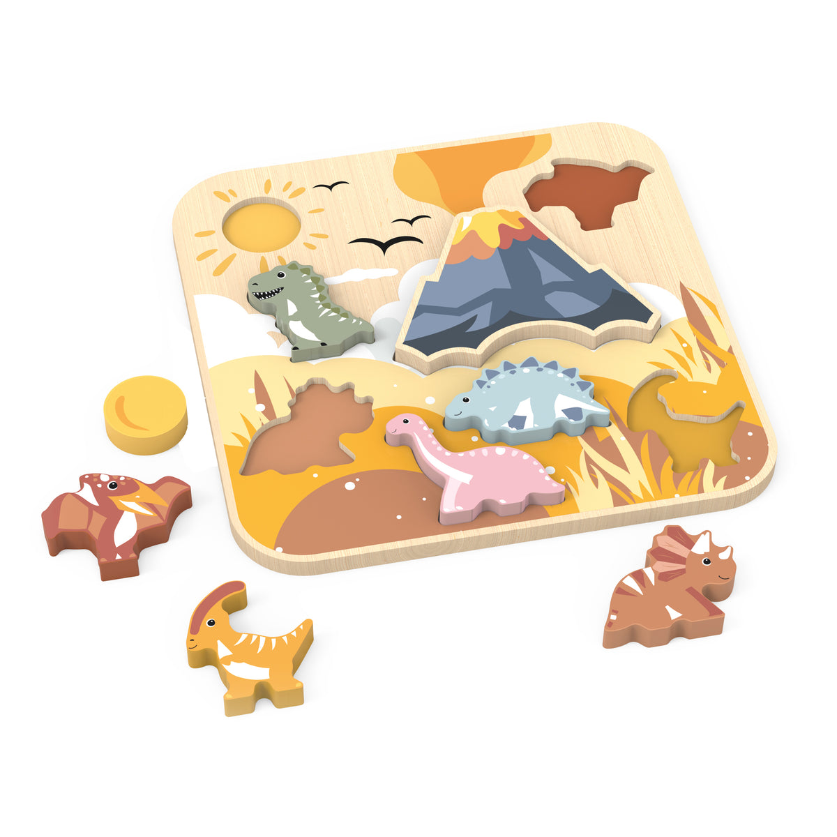 Wooden Dinosaur Chunky Puzzle