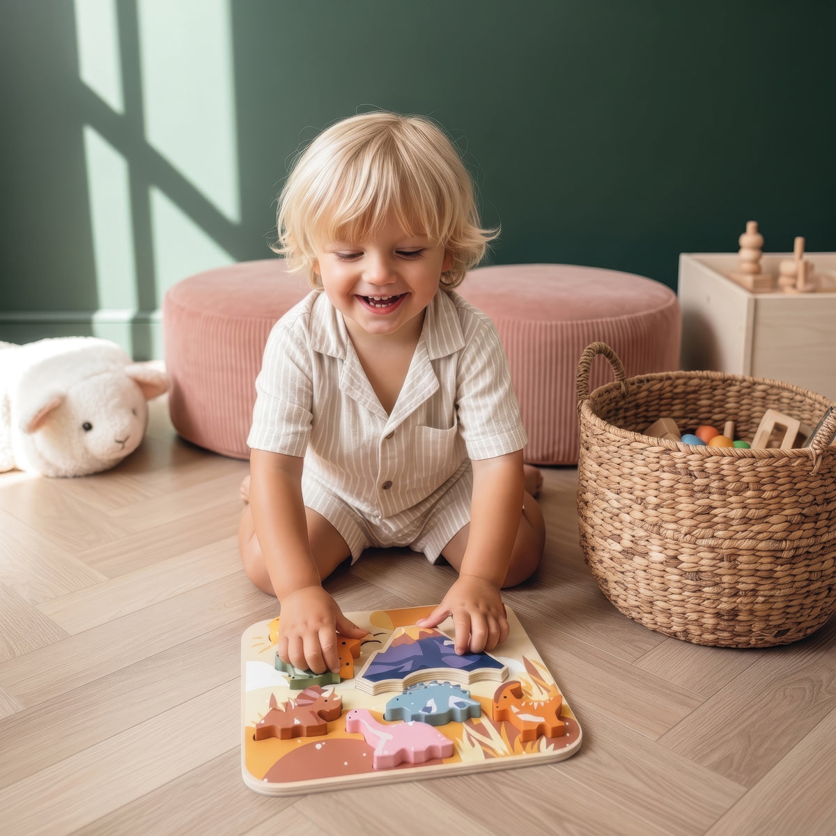 Wooden Dinosaur Chunky Puzzle