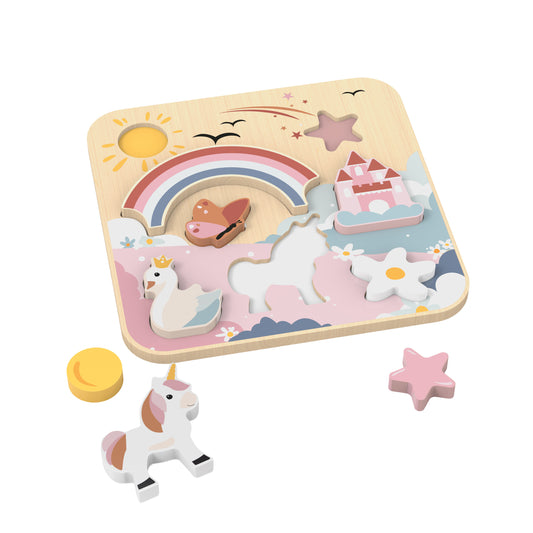 Wooden Unicorn Chunky Puzzle