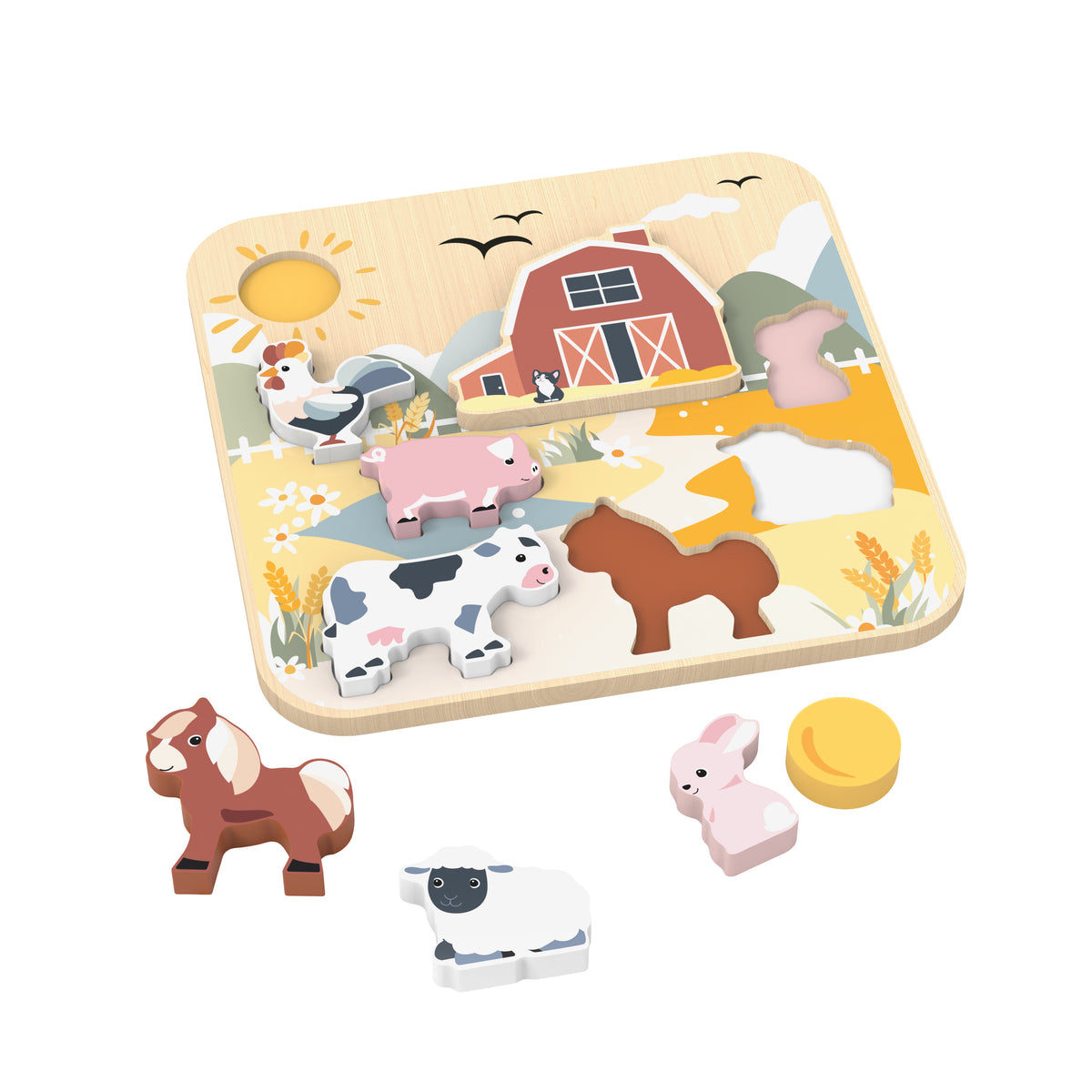 Wooden Farm Chunky Puzzle