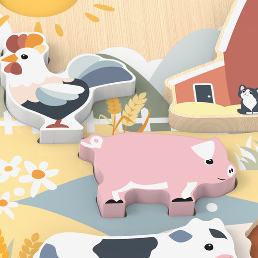 Wooden Farm Chunky Puzzle