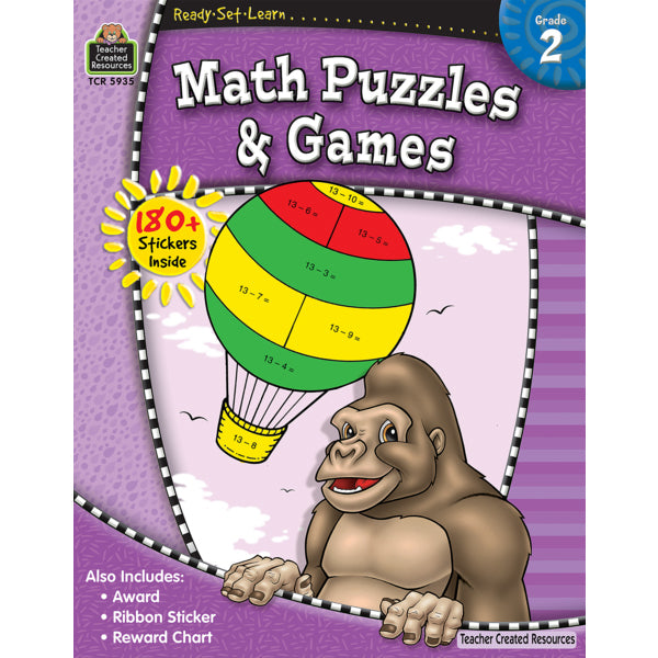 Math Puzzles and Games - Ready Set Learn Book
