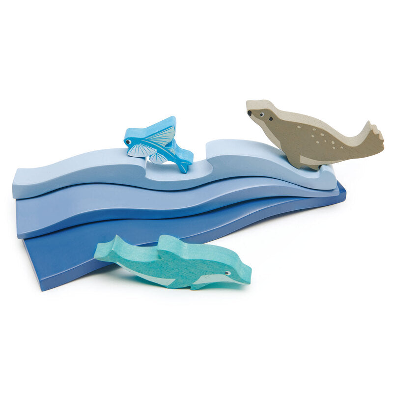 Coastal Animals Display Shelf Set
