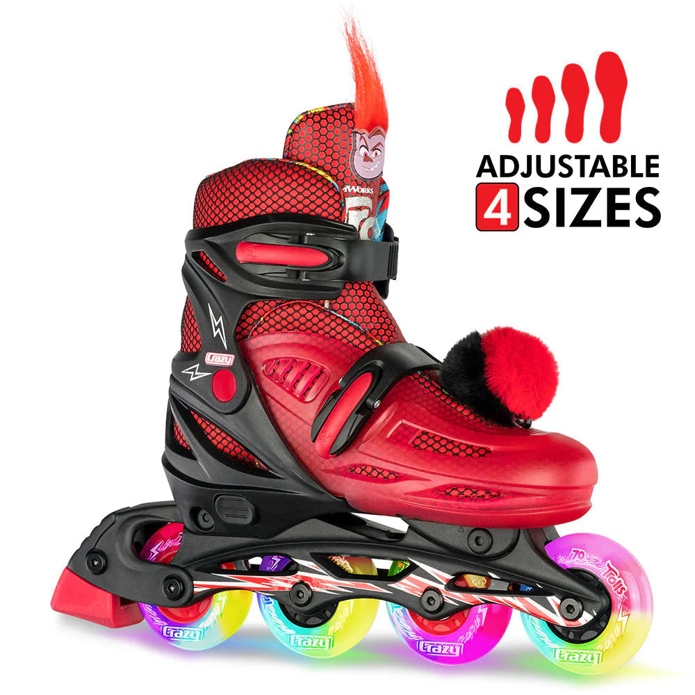 Crazy Skates Trolls Inline Skates (Poppy & Barb)