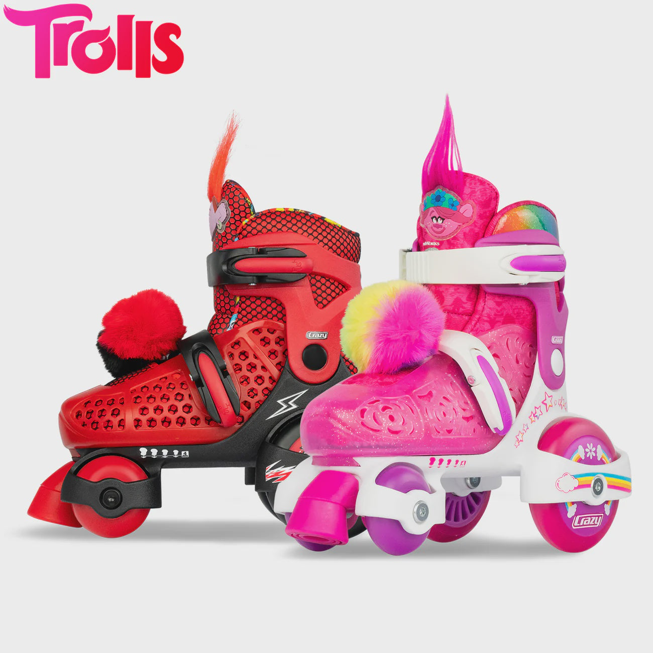 Klip Klop Adjustable Roller Skates – Trolls  – Poppy & Barb