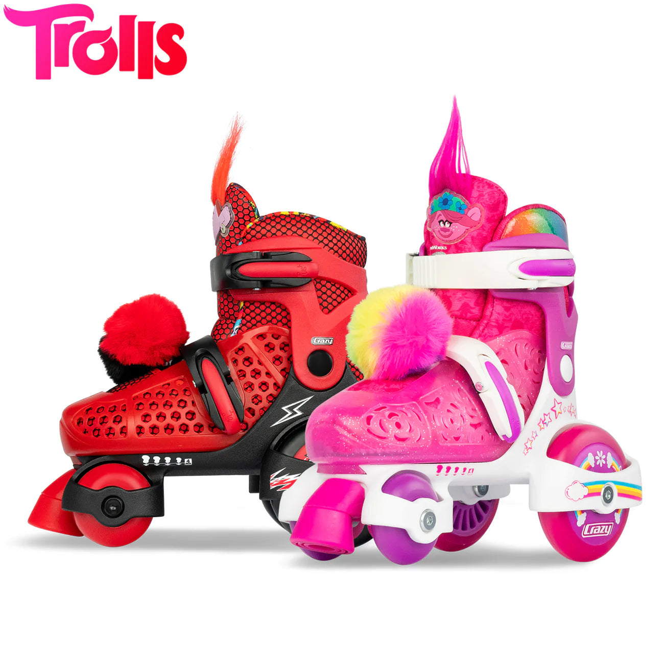 Klip Klop Adjustable Roller Skates – Trolls  – Poppy & Barb