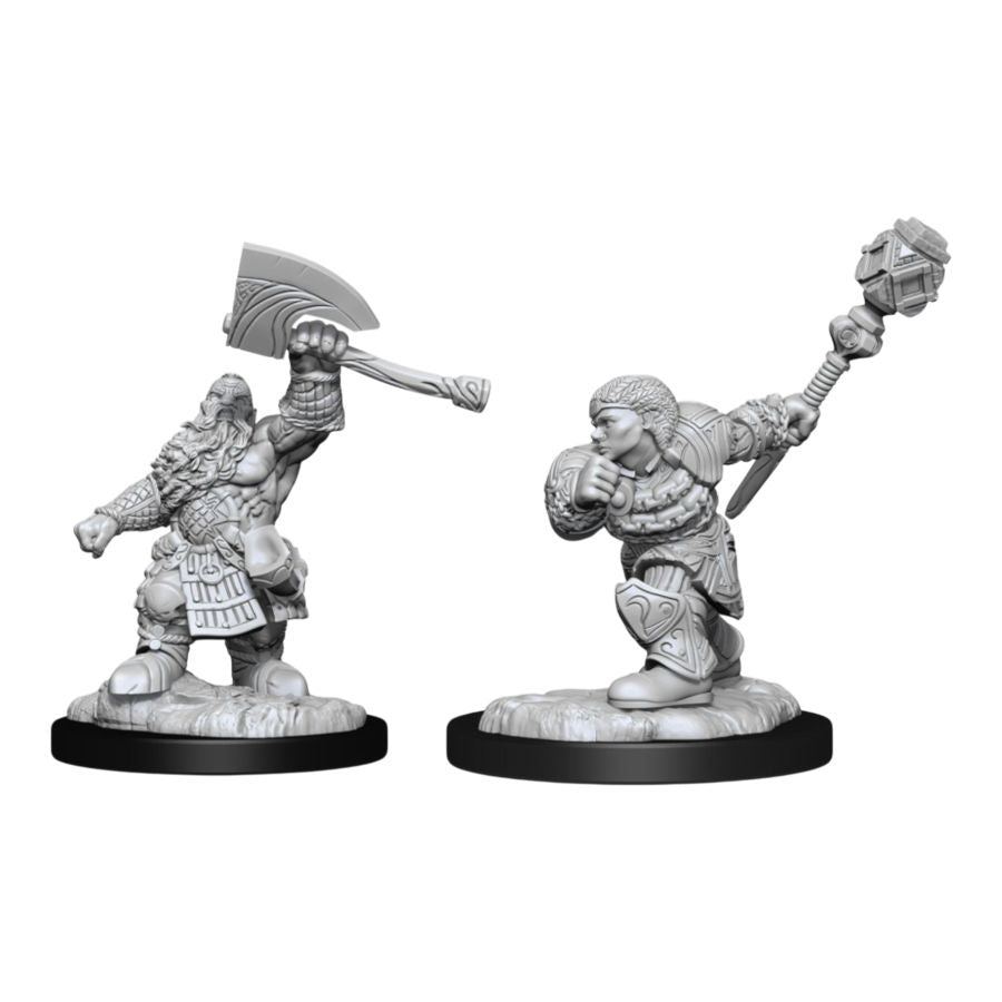 Magic - Unpainted Dwarf Fighter & Dwarf Cleric