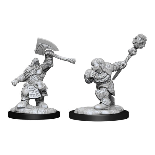 Magic - Unpainted Dwarf Fighter & Dwarf Cleric