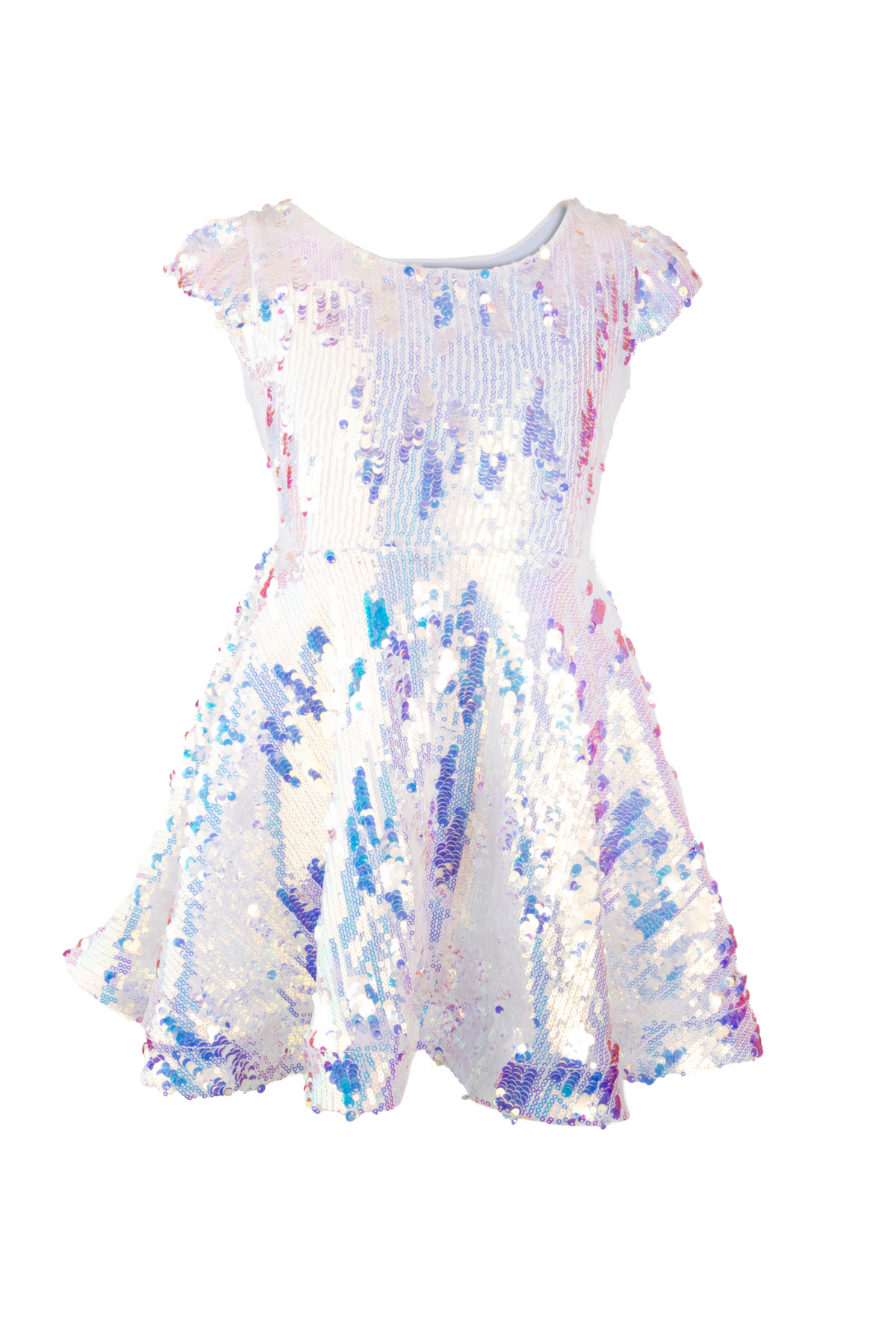 Great Pretenders Sequins Concert Dress – Silver, Size 7–8. Footwear and other accessories shown are not included.