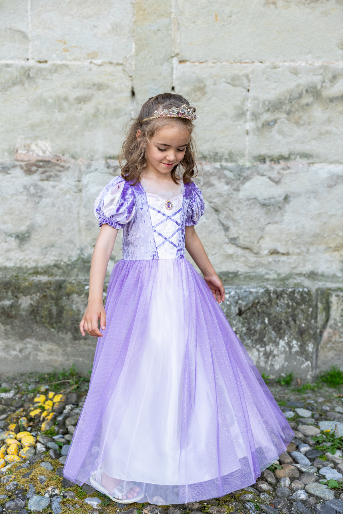 Great Pretenders Lilac Princess Dress – Size 5–6. Tiara, footwear and other accessories shown are not included.