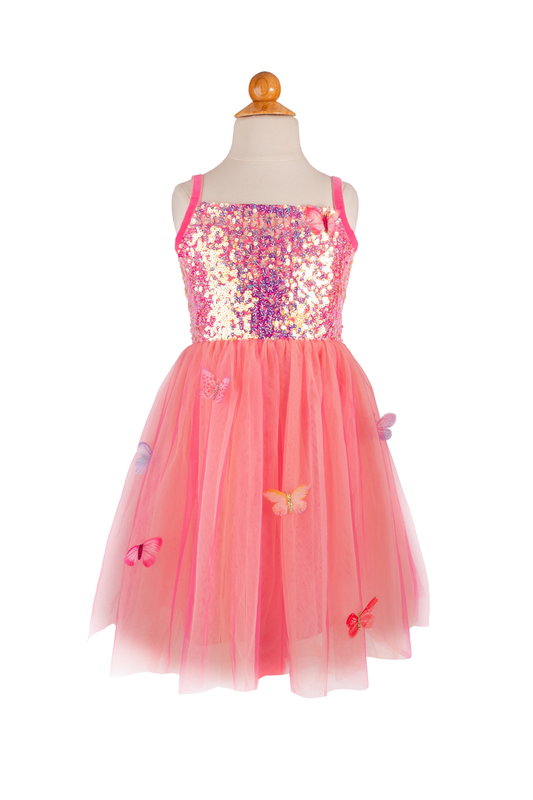 Great Pretenders Butterfly Bliss Dress – Pink. Wings are sold separately. Wings, footwear and other accessories shown are not included.