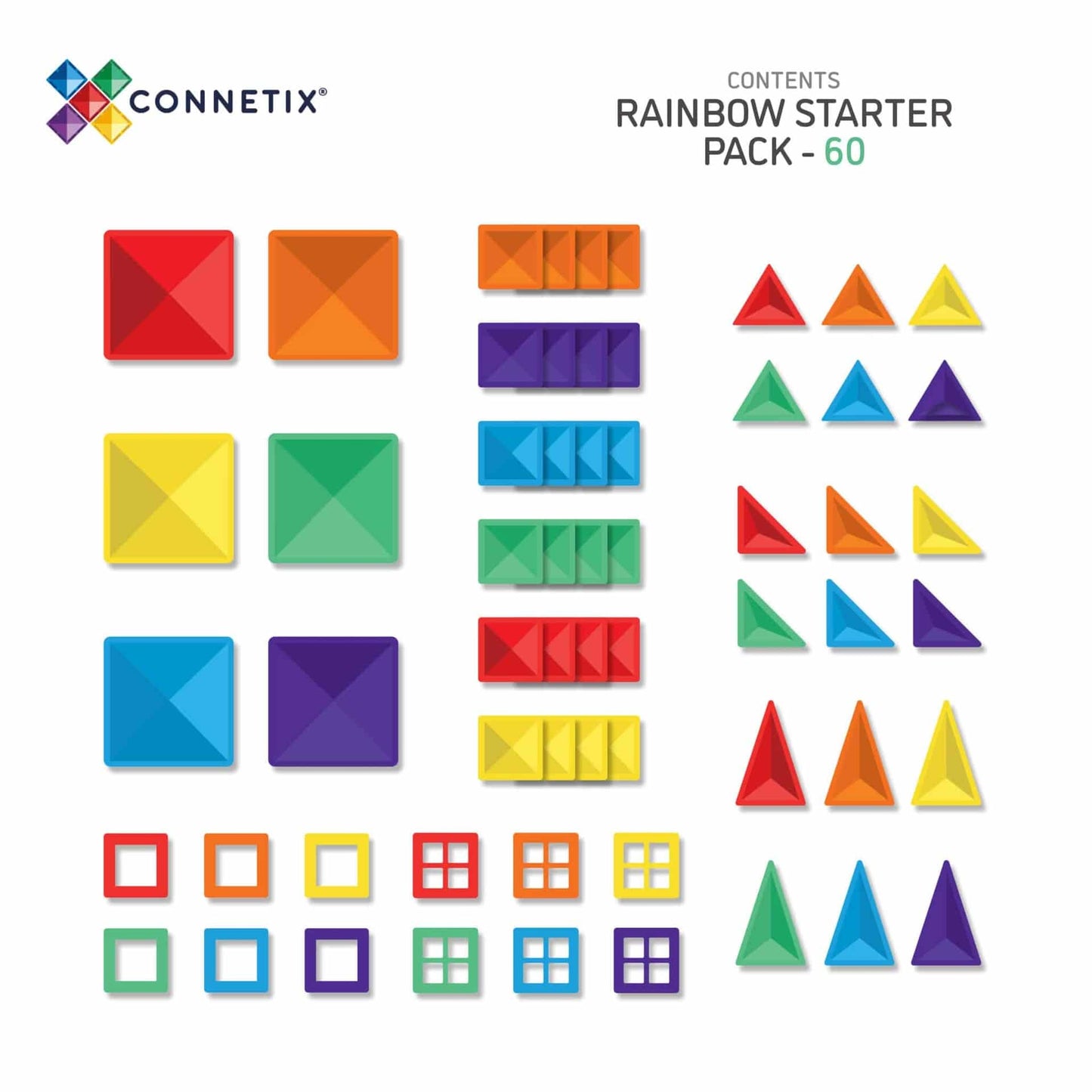 Connetix Rainbow Starter Pack (60 Piece)