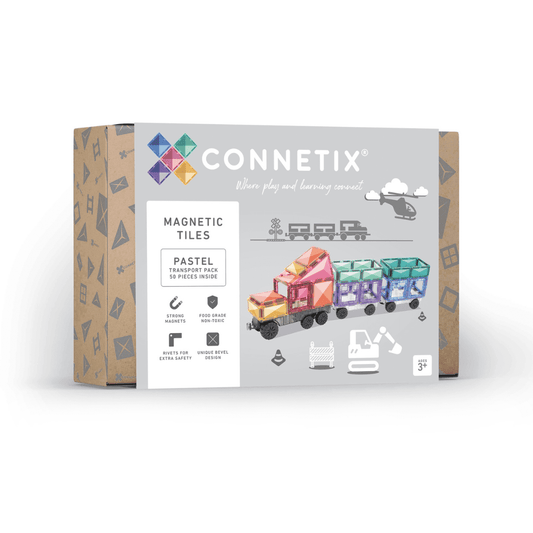 Connetix Pastel Transport Pack (50 pieces)