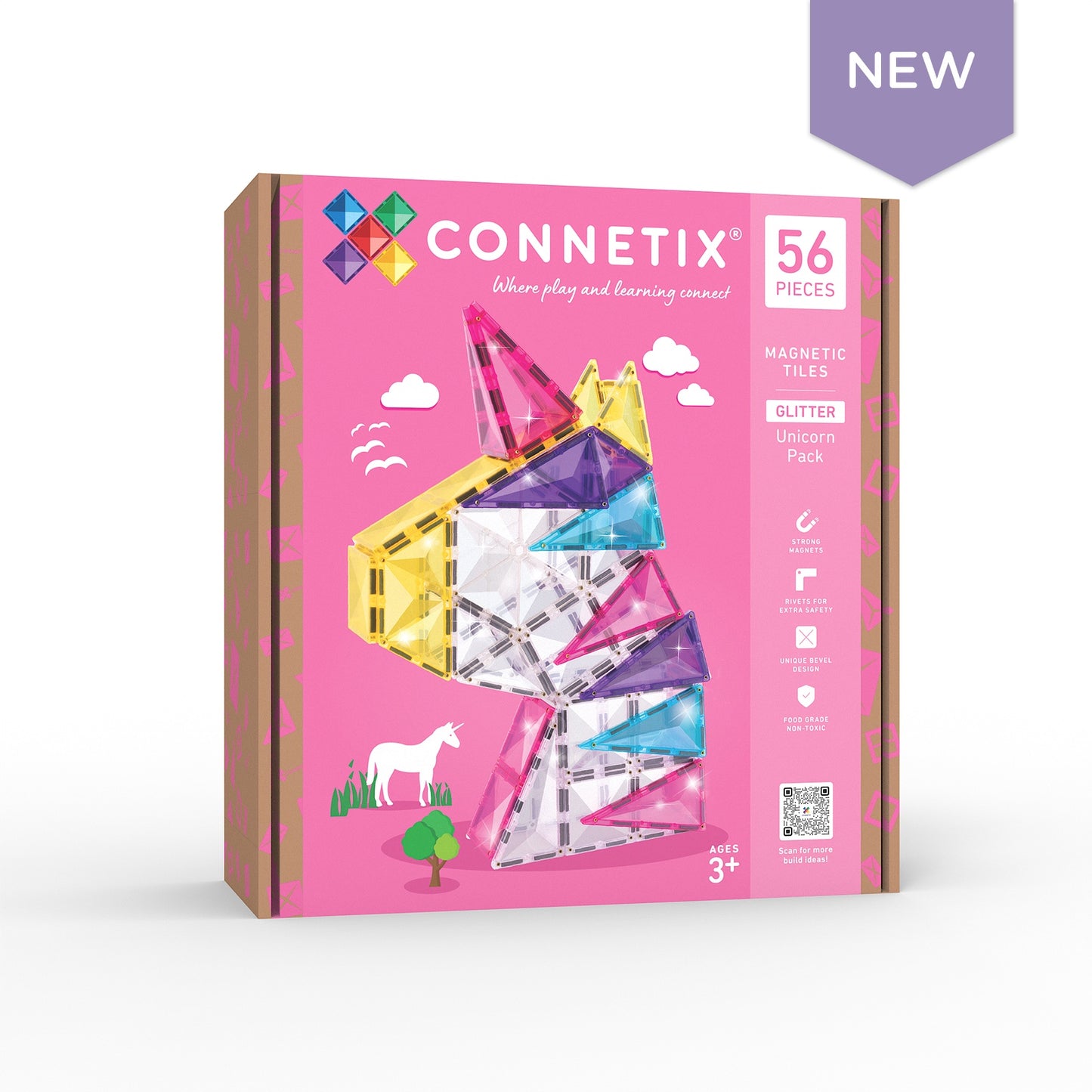 Connetix Glitter Unicorn Pack
