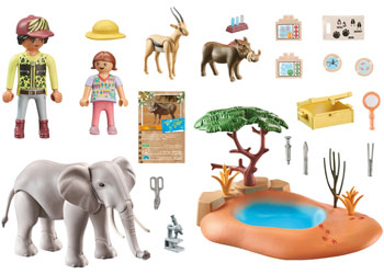 Playmobil - Elephant (with water shoot mechanism) at the water hole – product view 3