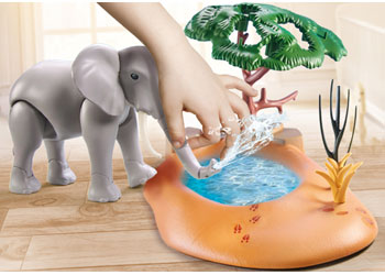 Playmobil - Elephant (with water shoot mechanism) at the water hole – product view 4