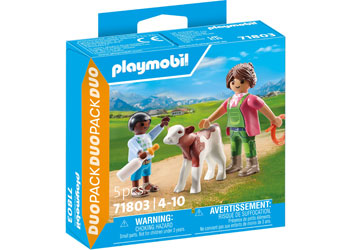 Playmobil - Farmer with Calf – product view 1