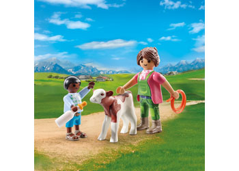 Playmobil - Farmer with Calf – product view 4