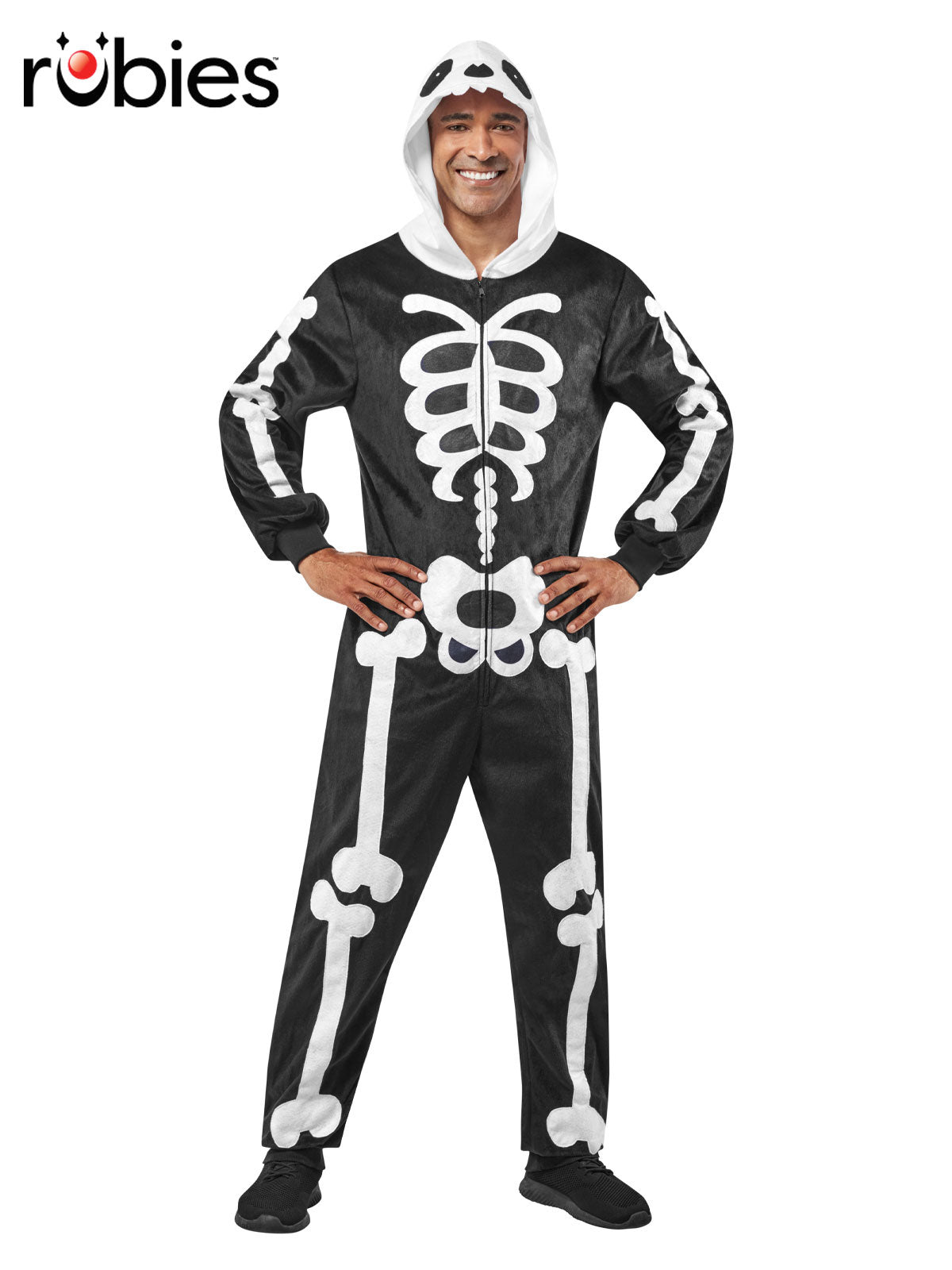 Skeleton Onesie Costume – Adult – original Rubie’s supplier image
