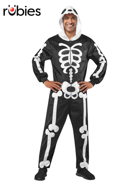 Skeleton Onesie Costume – Adult – original Rubie’s supplier image
