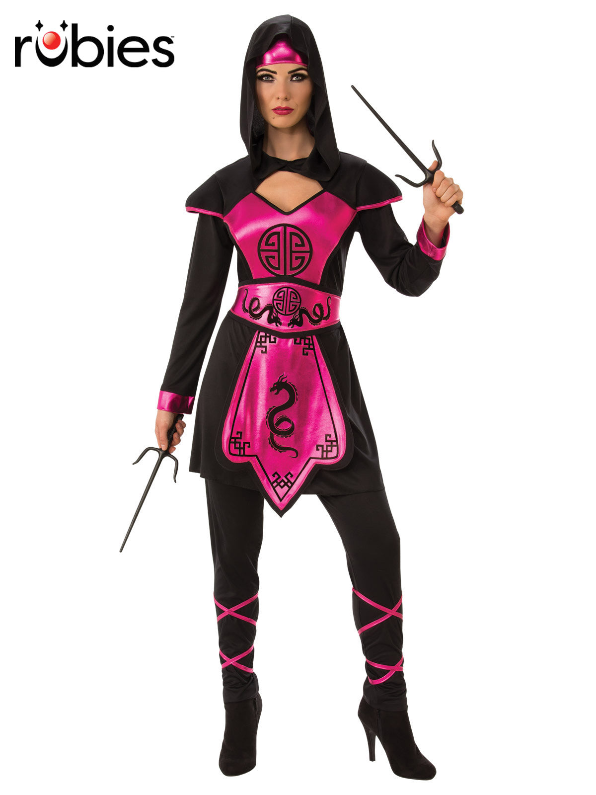 Pink Ninja Warrior Costume – Adult – original Rubie’s supplier image