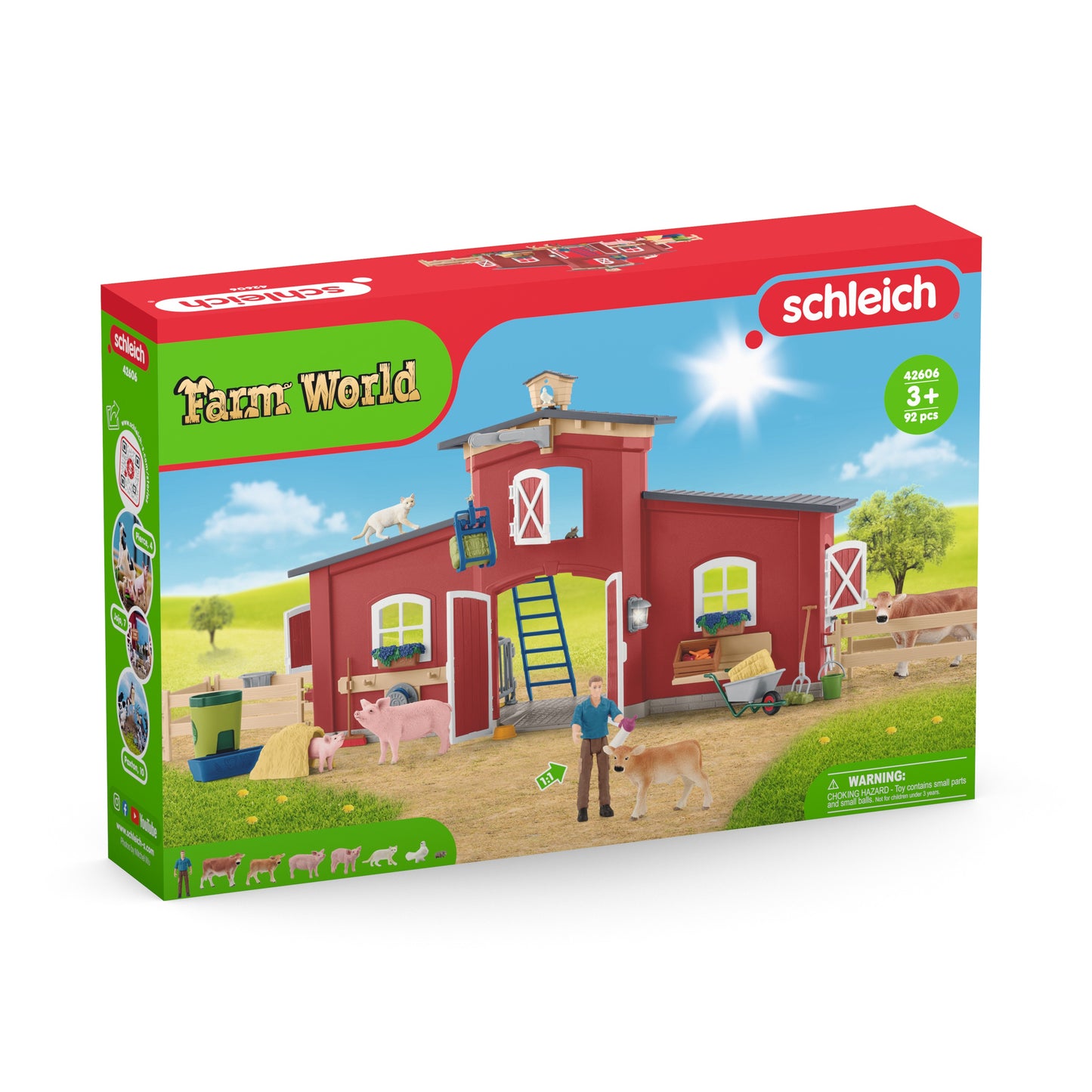 Schleich - Red Barn with Animals & Accessories