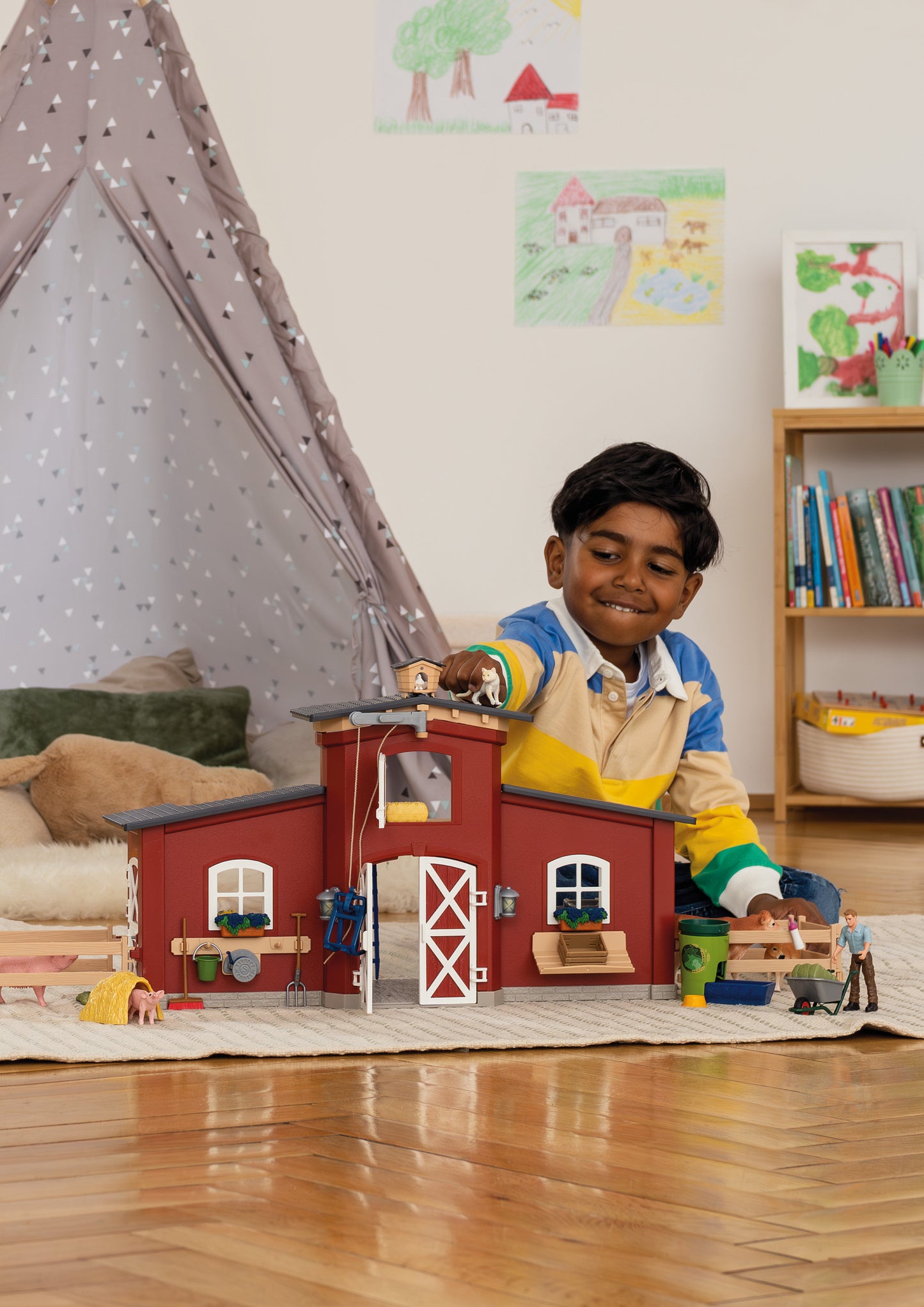 Schleich - Red Barn with Animals & Accessories