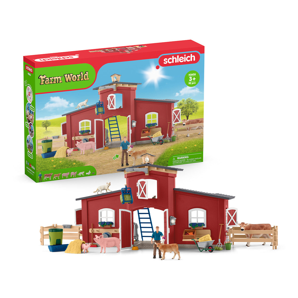 Schleich - Red Barn with Animals & Accessories