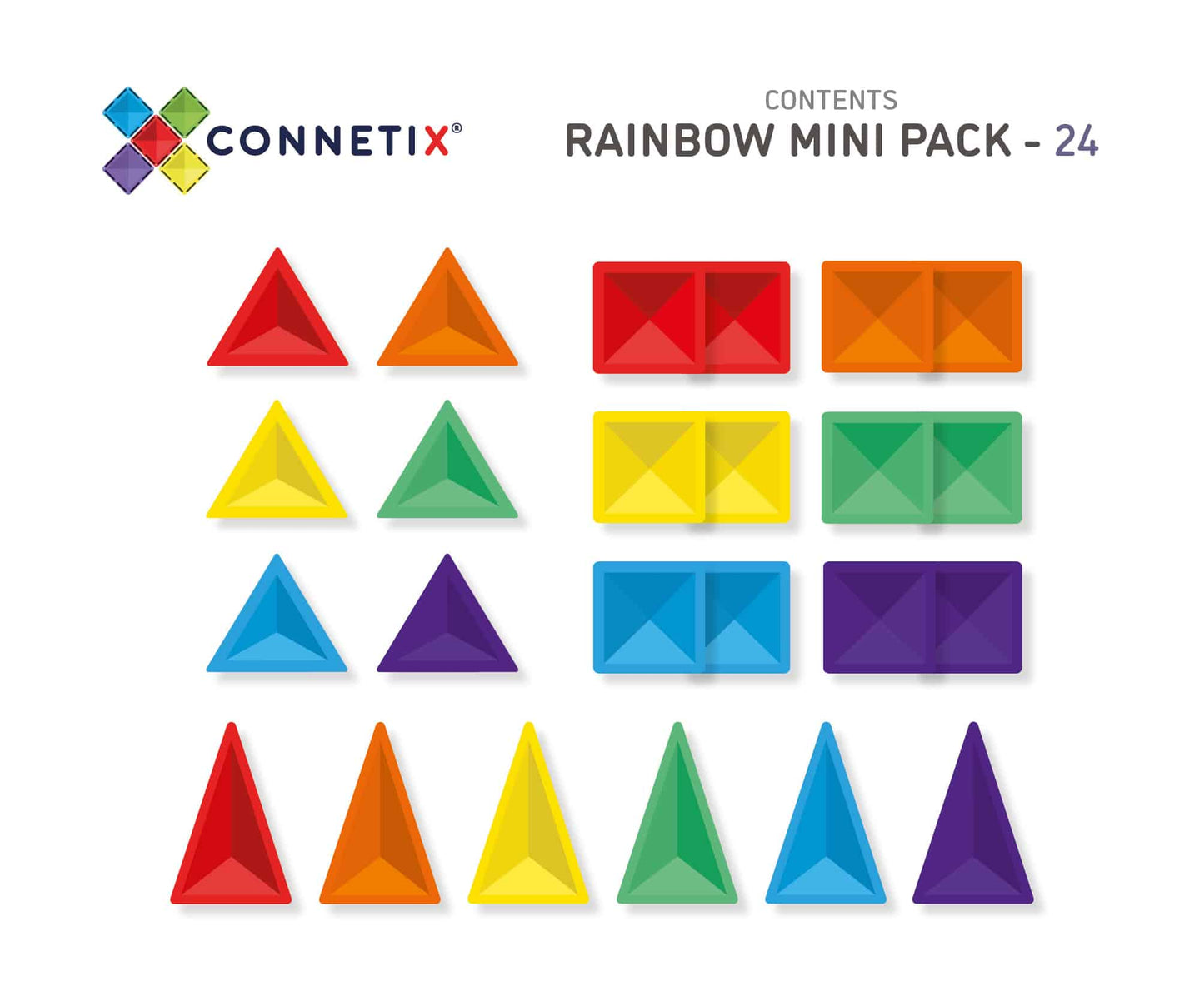 Connetix Rainbow Mini Pack (24 Piece)
