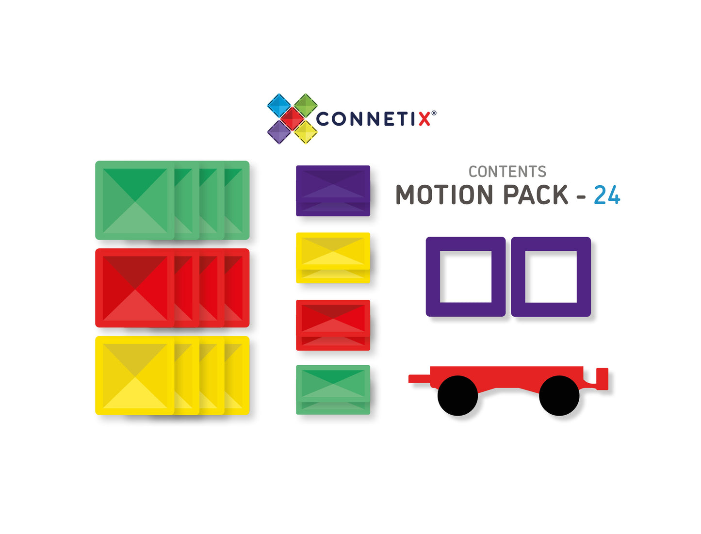 Connetix Rainbow Motion Pack (24 Piece)