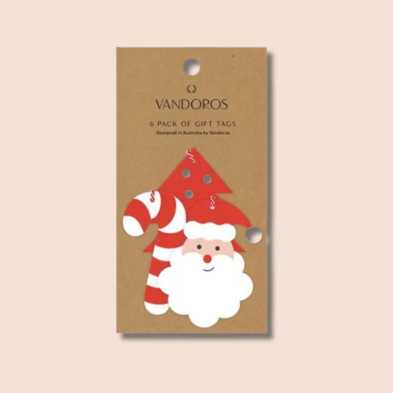 Christmas Gift Tags | Saint Nick Red (6 Pack)