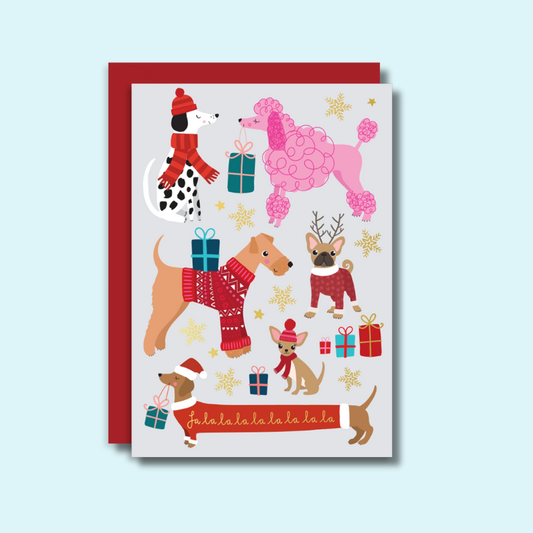 Christmas Dogs Card