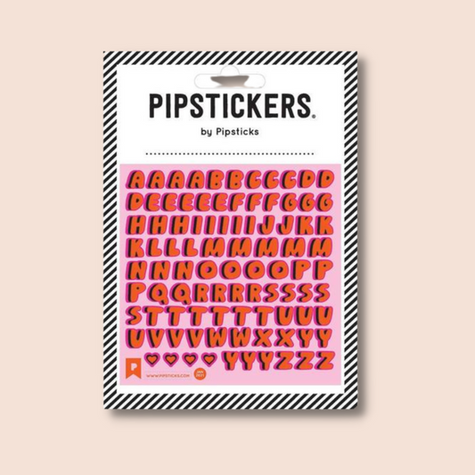 Red Lettered Stickers