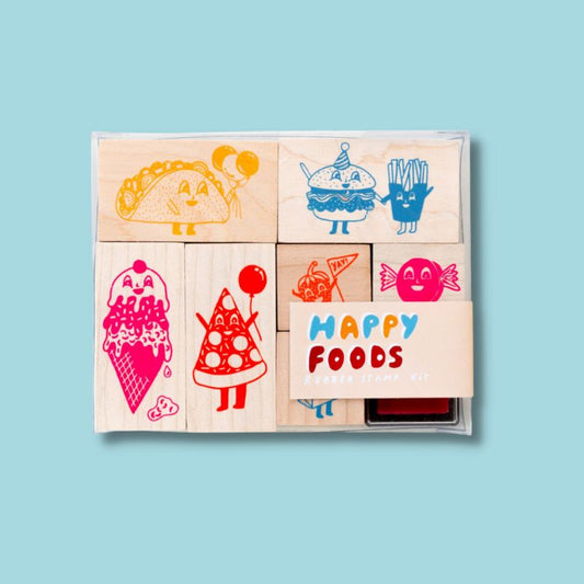 Rubber Stamp Set | Happy Foods