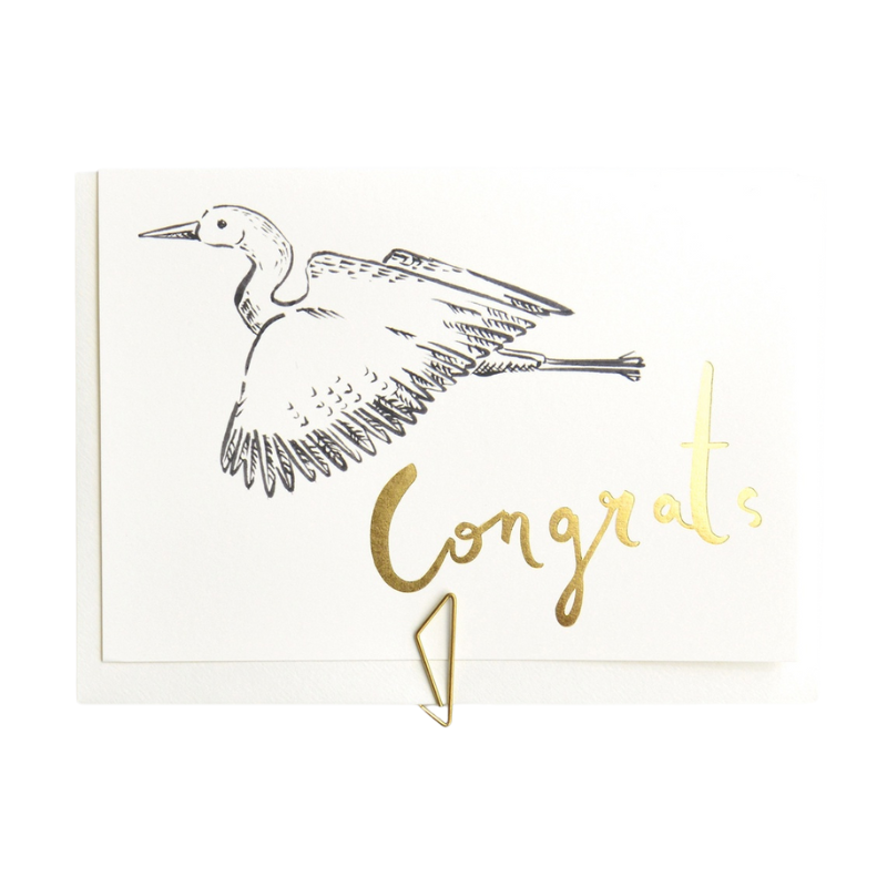 Stork Congratulations Card