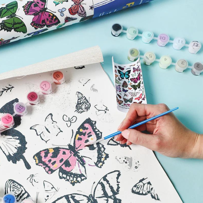 Paint By Numbers Kit | Butterfly Garden