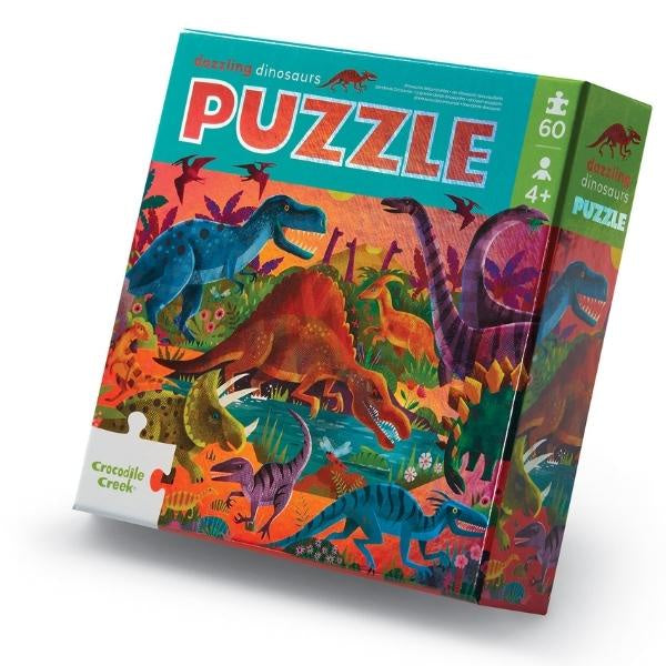 Foil Puzzle | Dazzling Dinosaurs  (60 Pieces)