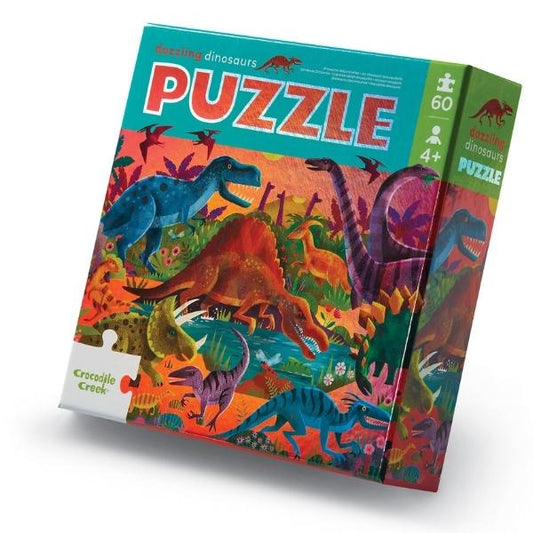 Foil Puzzle | Dazzling Dinosaurs  (60 Pieces)