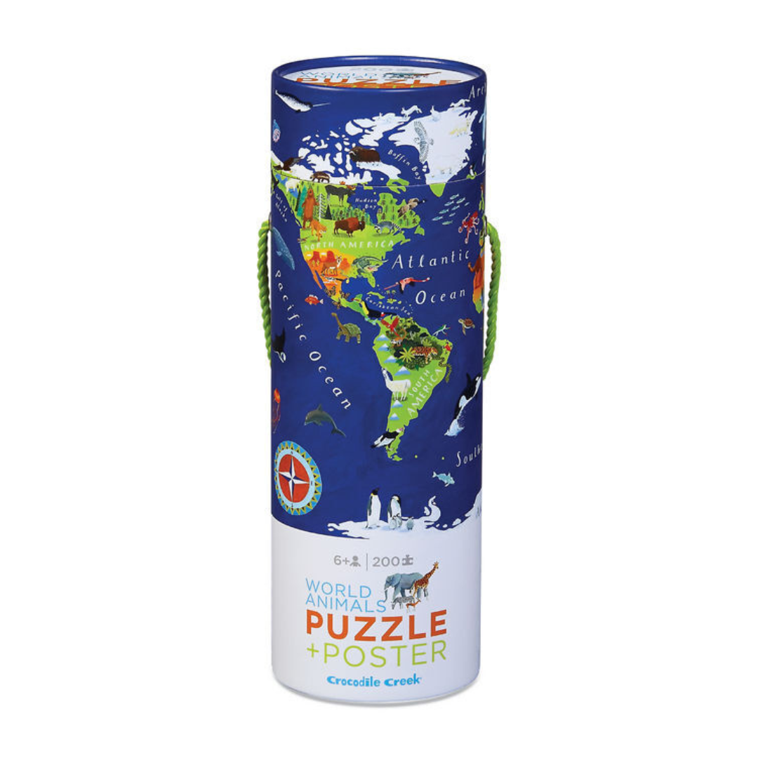 Puzzle & Matching Poster | World Animals (200 Pieces)