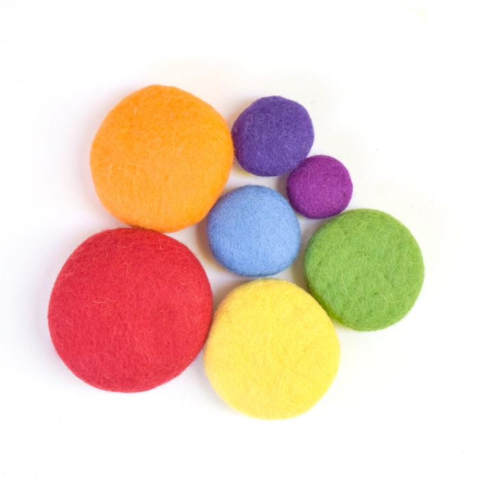 Felt Sensory Stacking Stones - Rainbow