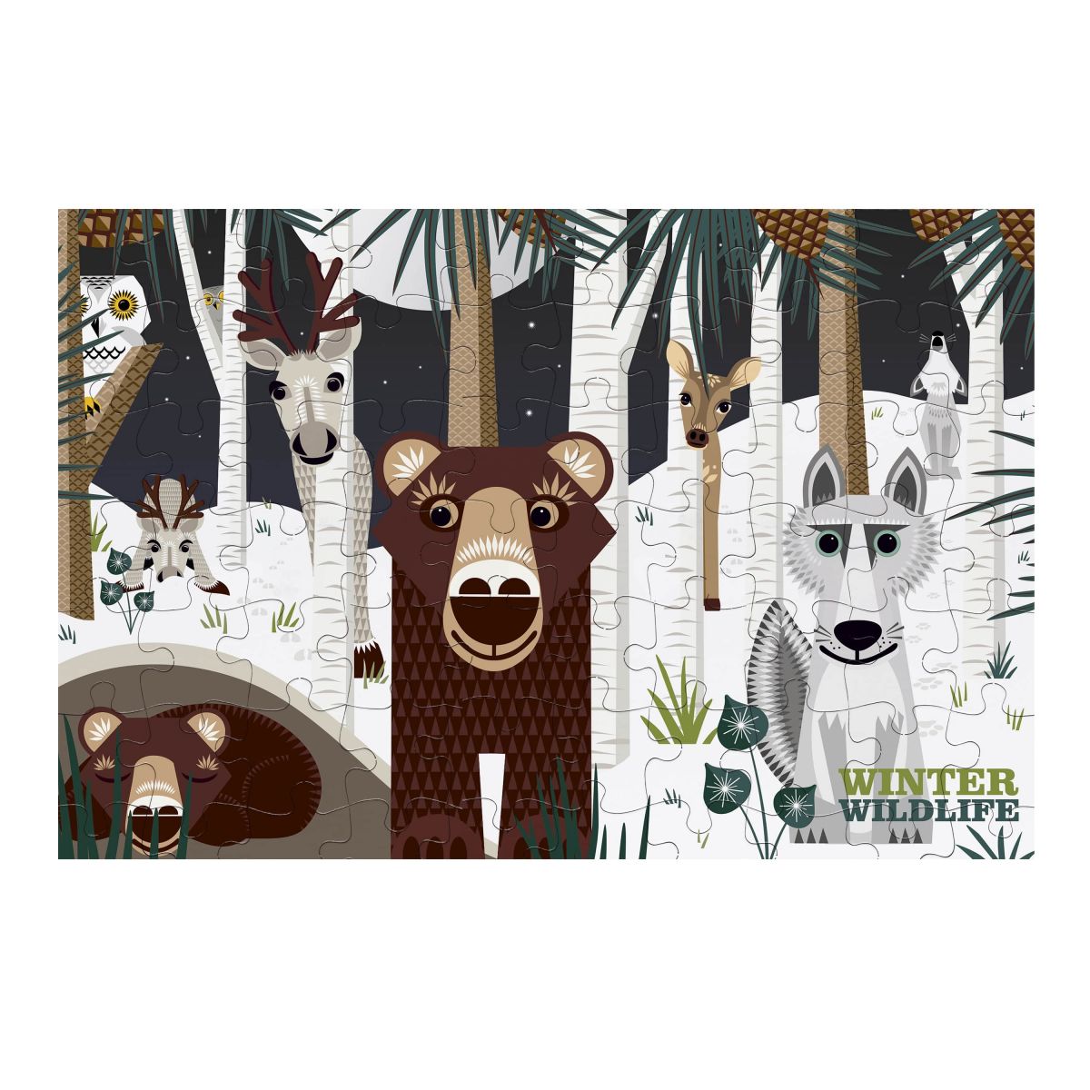 Winter Wildlife Puzzle (70 Pieces)